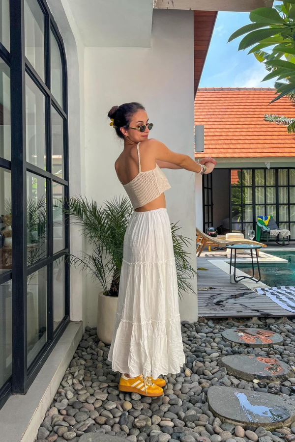 Maxi White Skirt