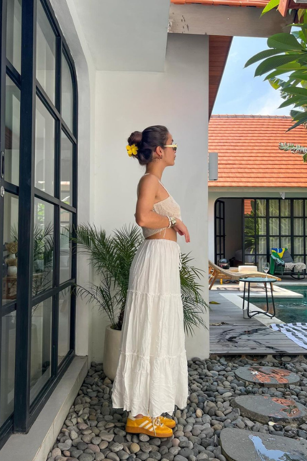 Maxi White Skirt