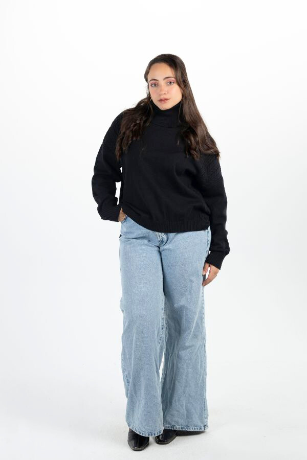 Turtleneck Sweater In Black