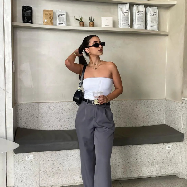 Old Money Pants In Grey