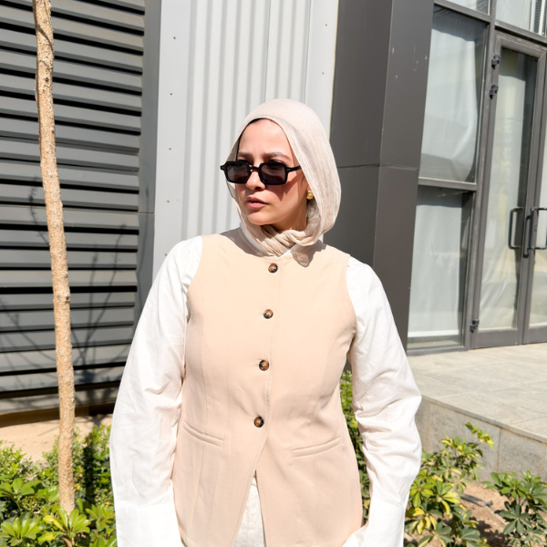 Classic Vest In Beige