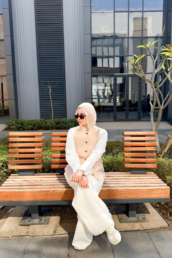 Classic Vest In Beige