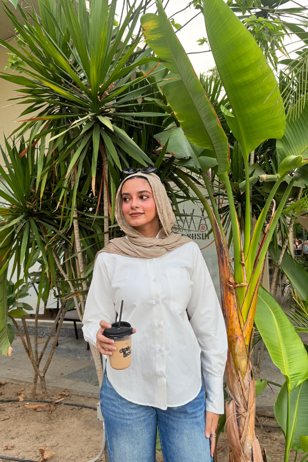 Tie Back Detail Shirt In White