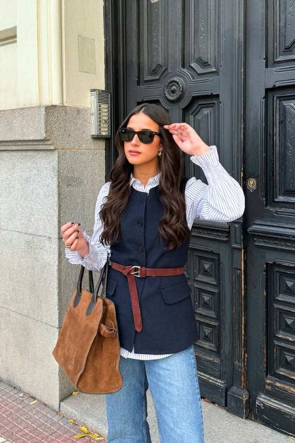 Classic Navy Blue Vest