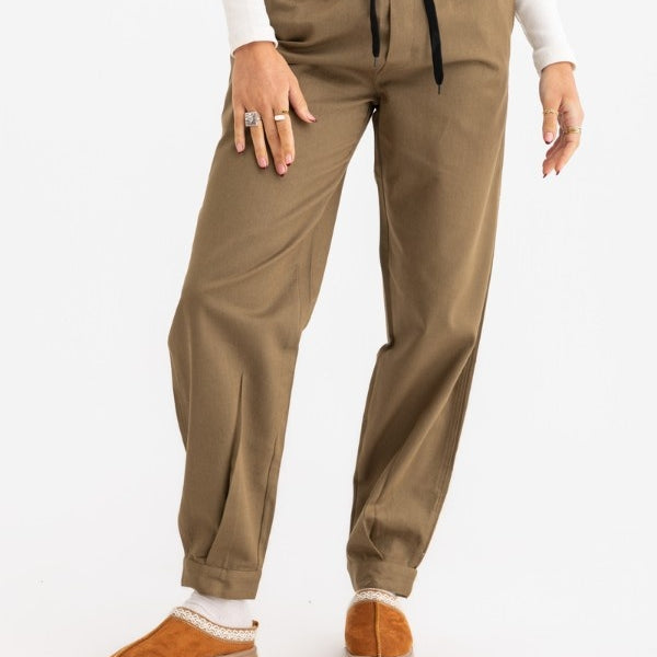 Gabardine Pants In Olive Green