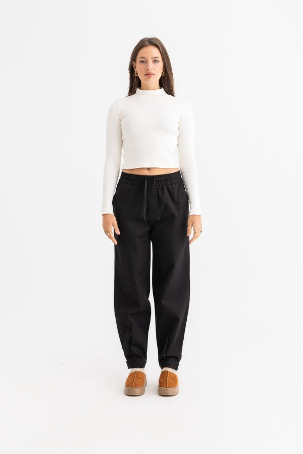 Gabardine Pants In Black