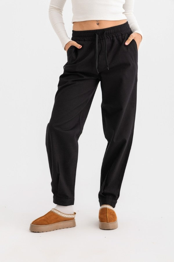 Gabardine Pants In Black