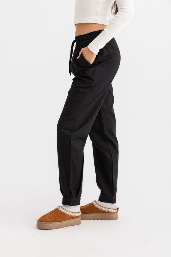 Gabardine Pants In Black