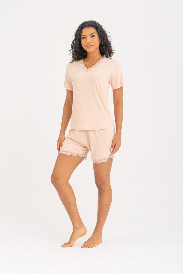 V-neck Short Pyjama Set