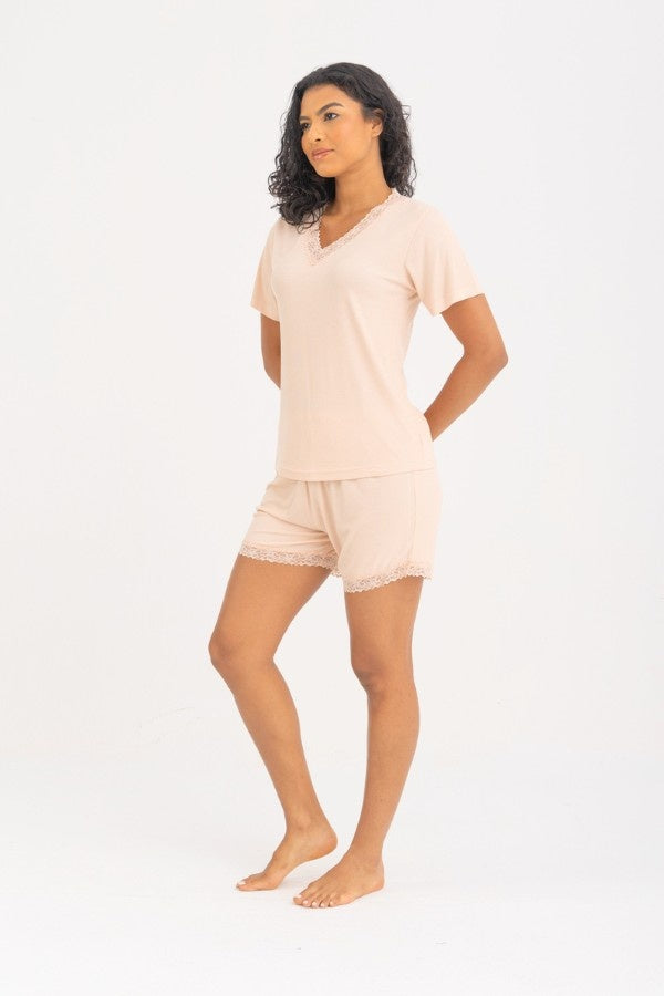 V-neck Short Pyjama Set