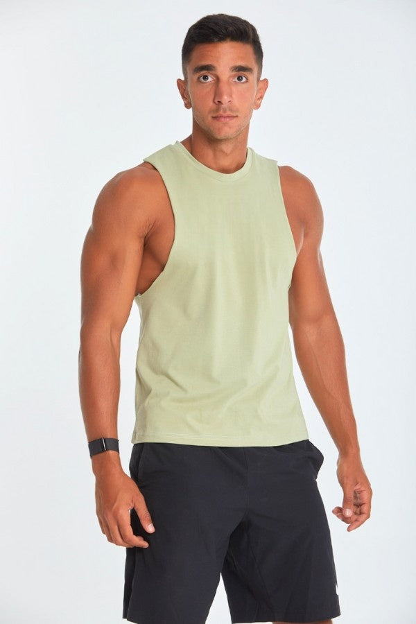 Open Tank Top In Mint Green