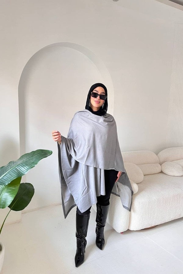 Oversized Grey Cape