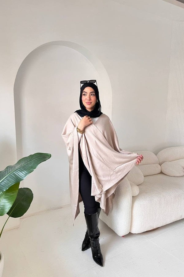 Oversized Beige Cape