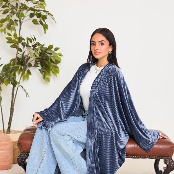 Grey Velvet Kaftan