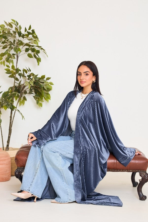 Grey Velvet Kaftan