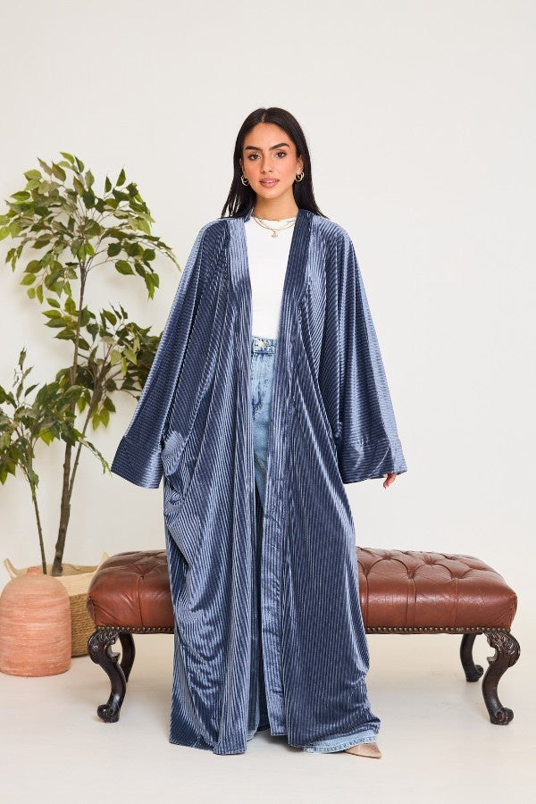 Grey Velvet Kaftan
