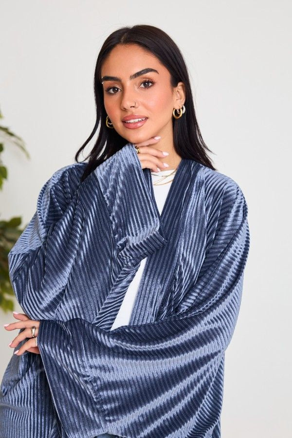 Grey Velvet Kaftan