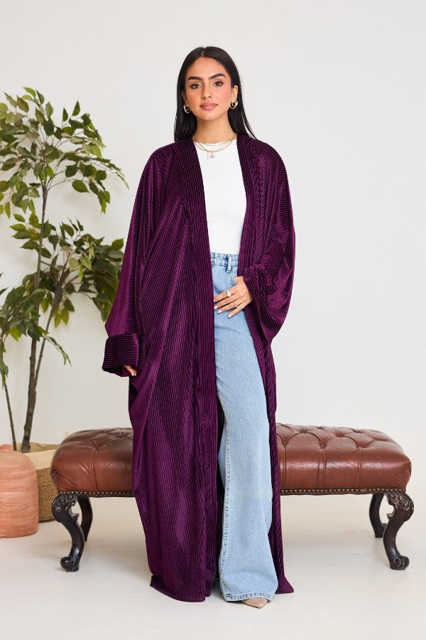 Purple Velvet Kaftan