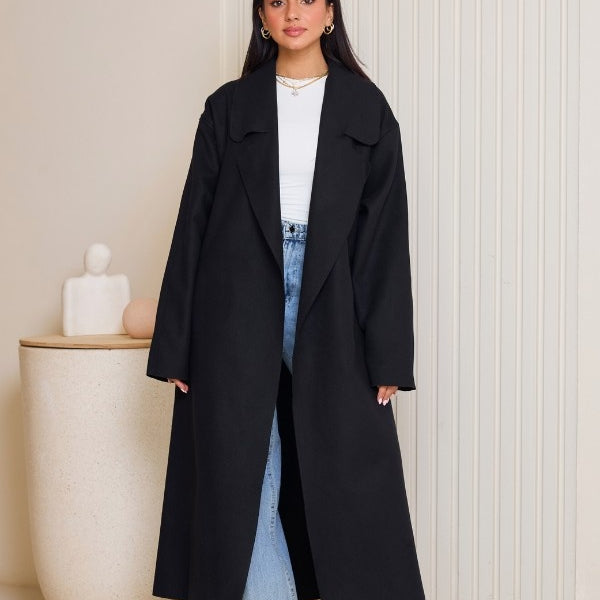 Long Oversized Black Coat