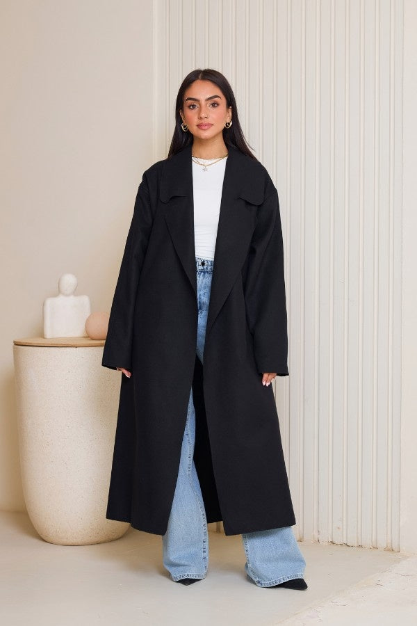 Long Oversized Black Coat