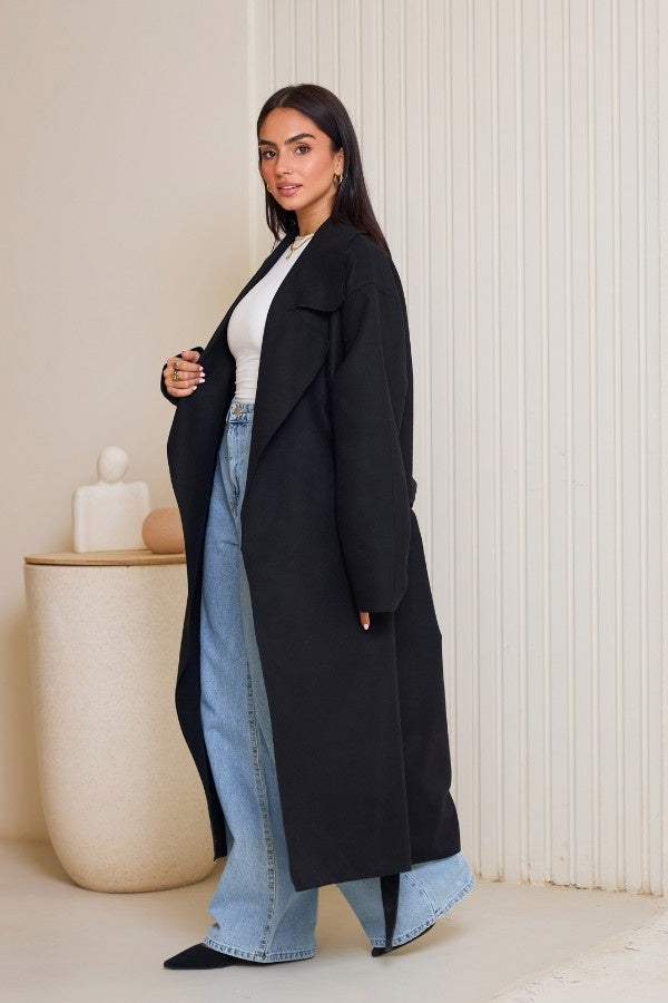 Long Oversized Black Coat