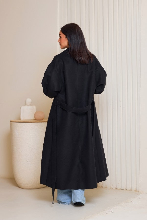 Long Oversized Black Coat