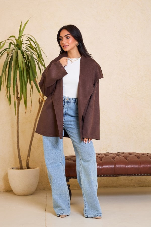 Big Collar Brown Jacket