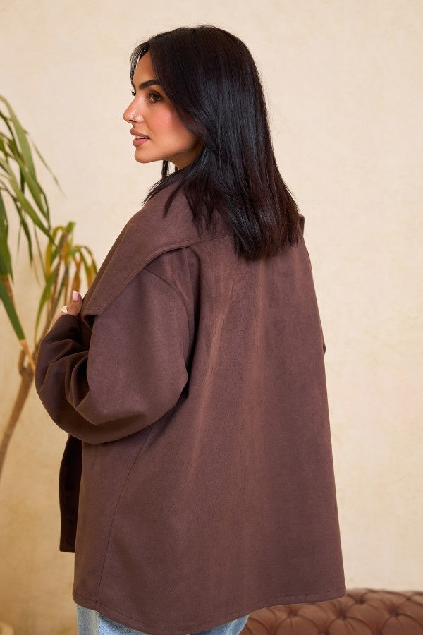 Big Collar Brown Jacket