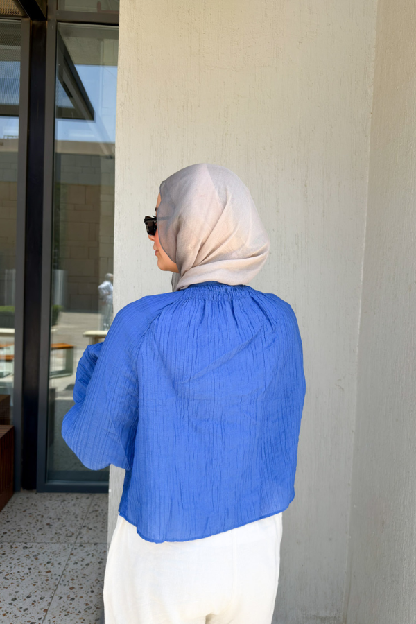 Blue Oversized Top
