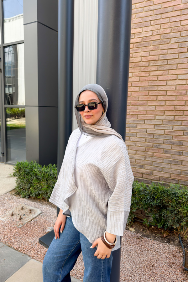 Flowey Oversized Grey Kimono