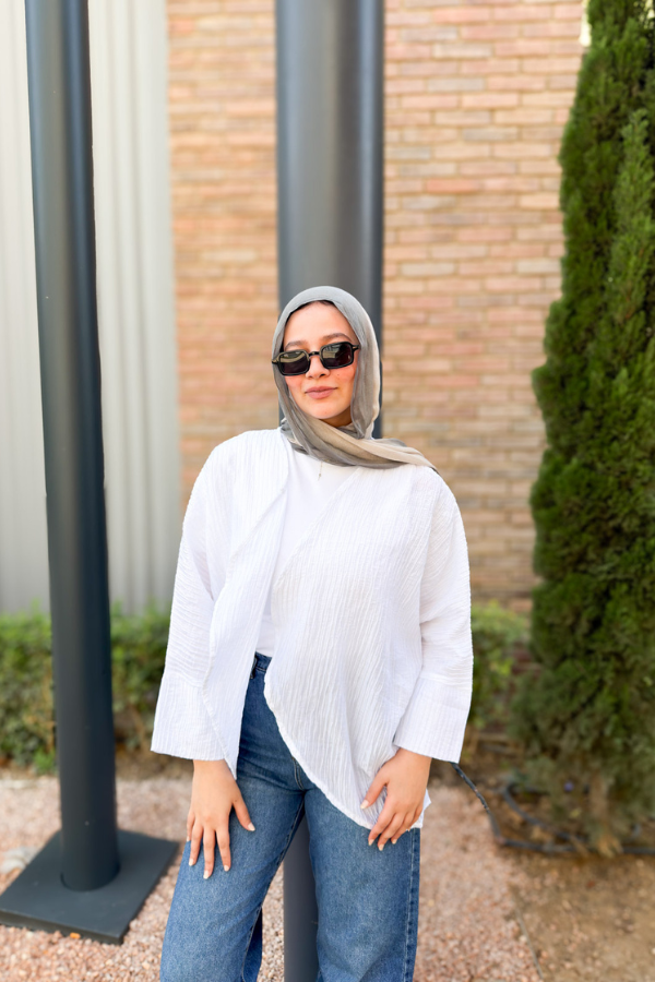 Flowey Oversized White Kimono