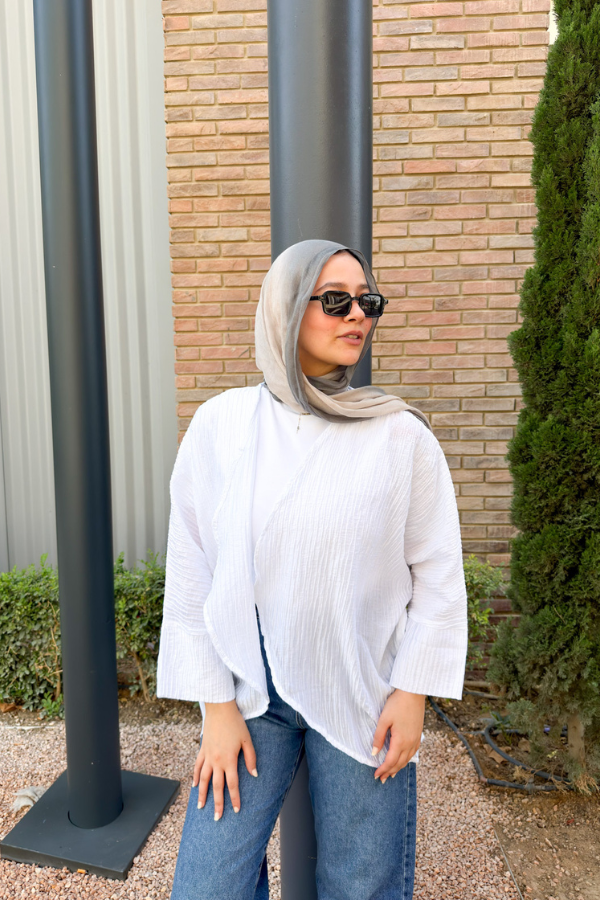 Flowey Oversized White Kimono