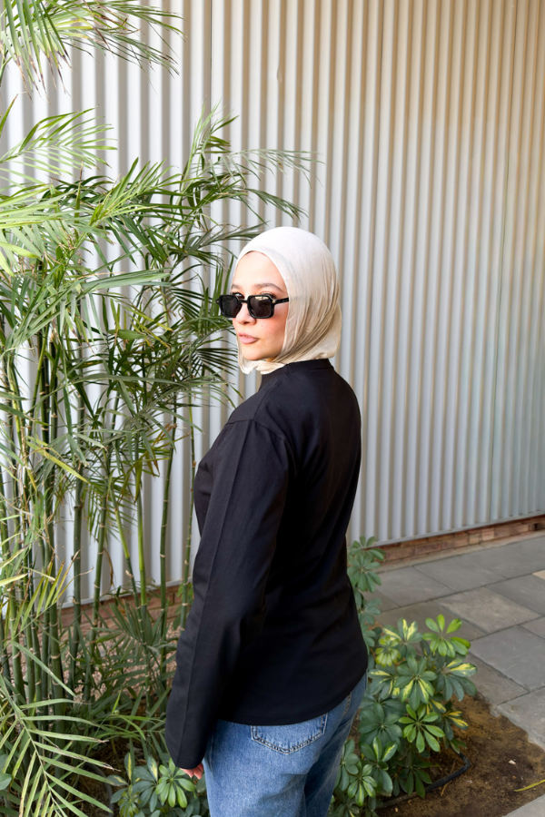 Tied Waist Top In Black