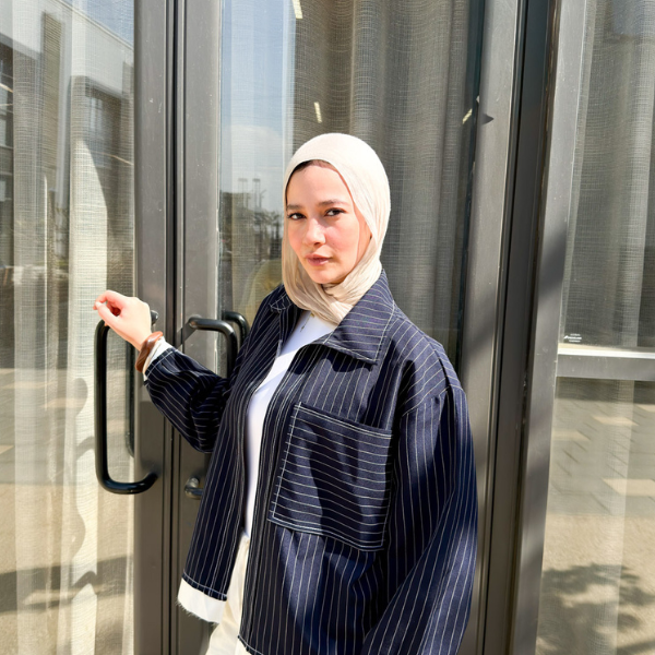 Striped Navy Blue Shirt