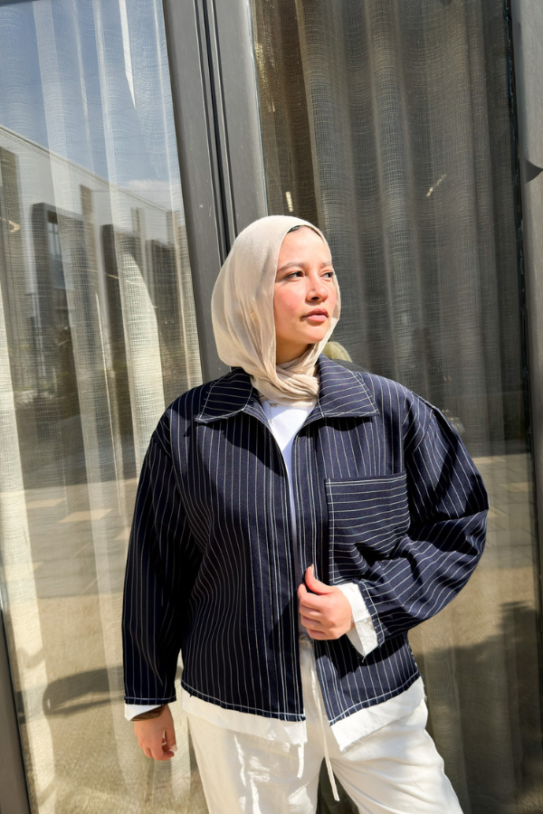 Striped Navy Blue Shirt