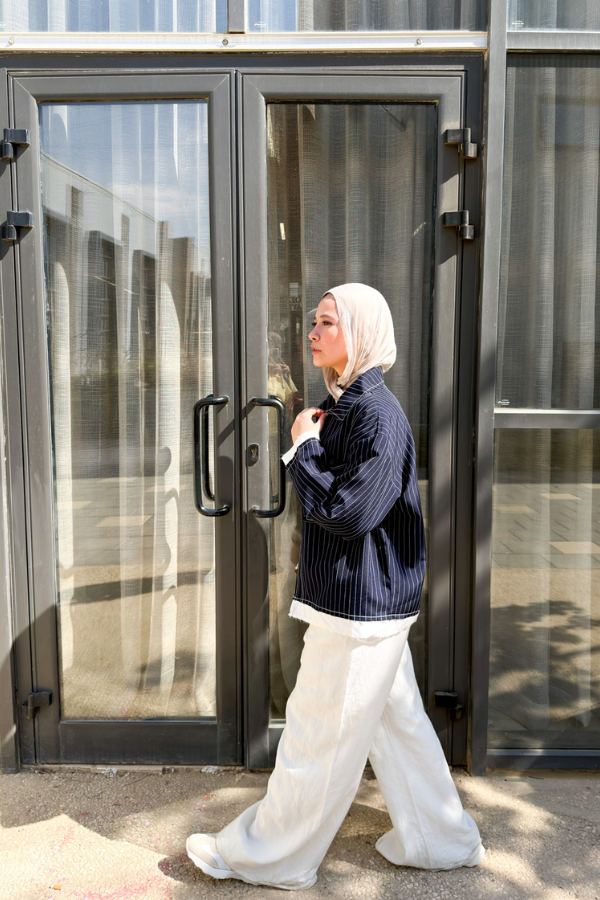 Striped Navy Blue Shirt