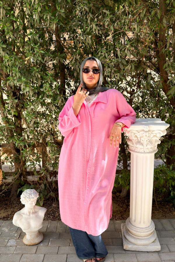 Pink Shirt Dress