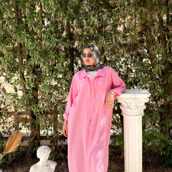 Pink Shirt Dress