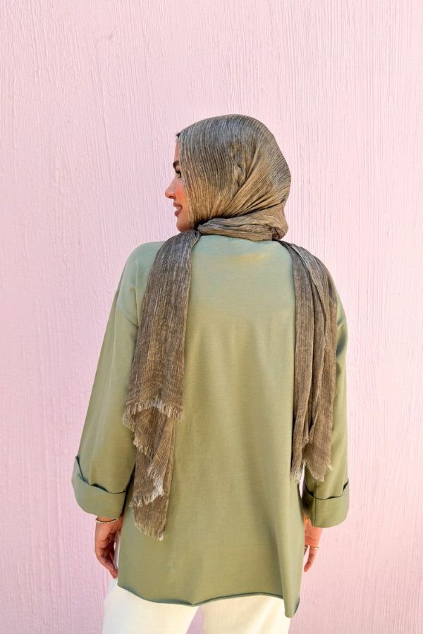 Olive Green Graphic T- Shirt