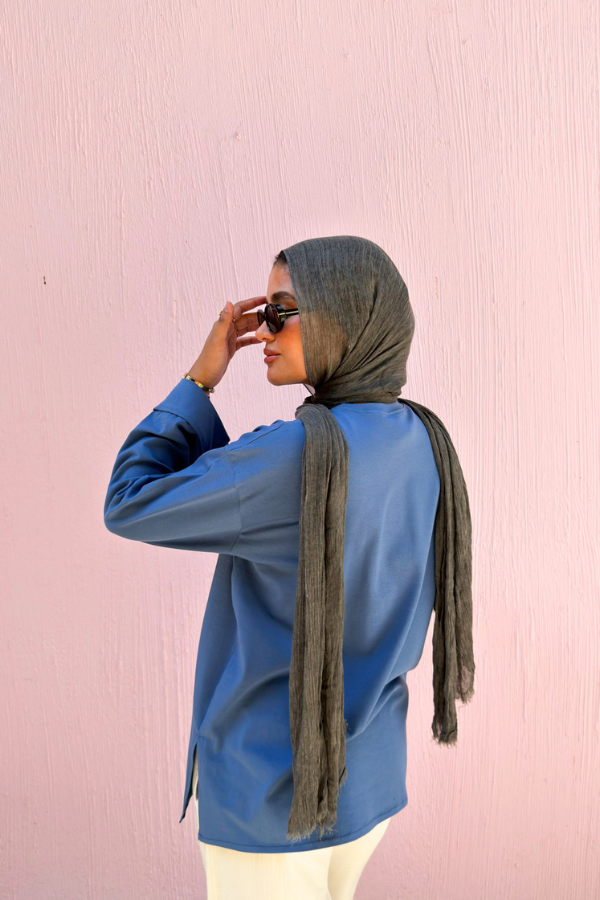Blue  Graphic T- Shirt
