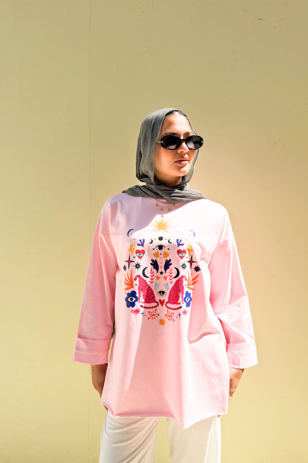 Pink Graphic T- Shirt