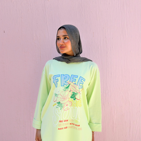 Lime Green Graphic T- Shirt