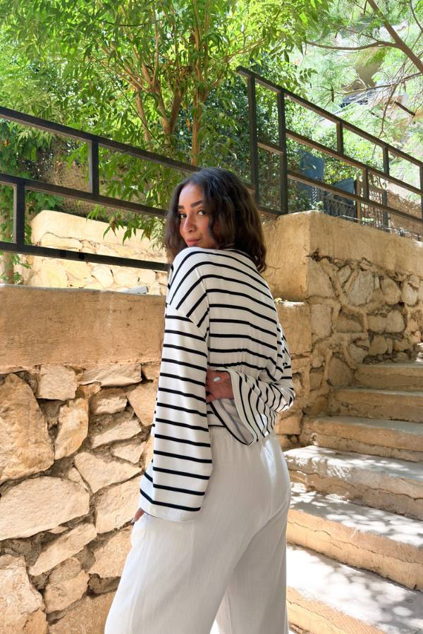 Striped Polo Top