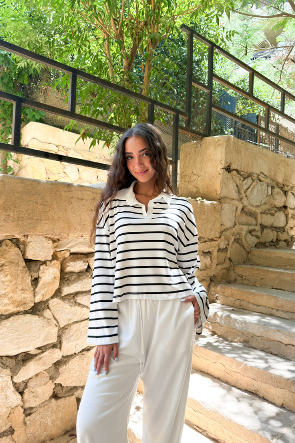 Striped Polo Top