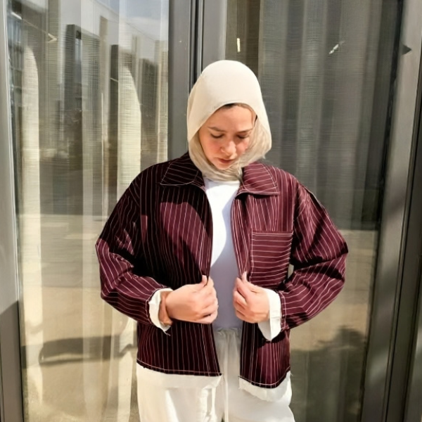 Striped Burgundy Shirt