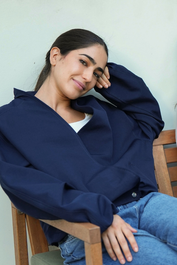 Navy Blue Bomber Jacket