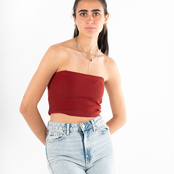 The Strappy Basic In Brick Red