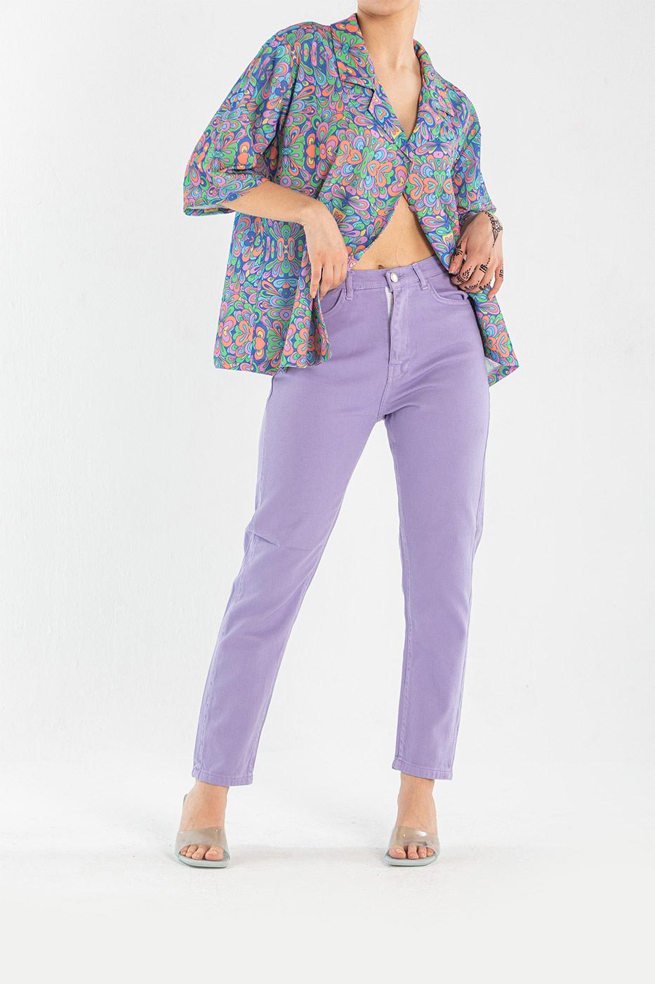 Mom Jeans In Lilac