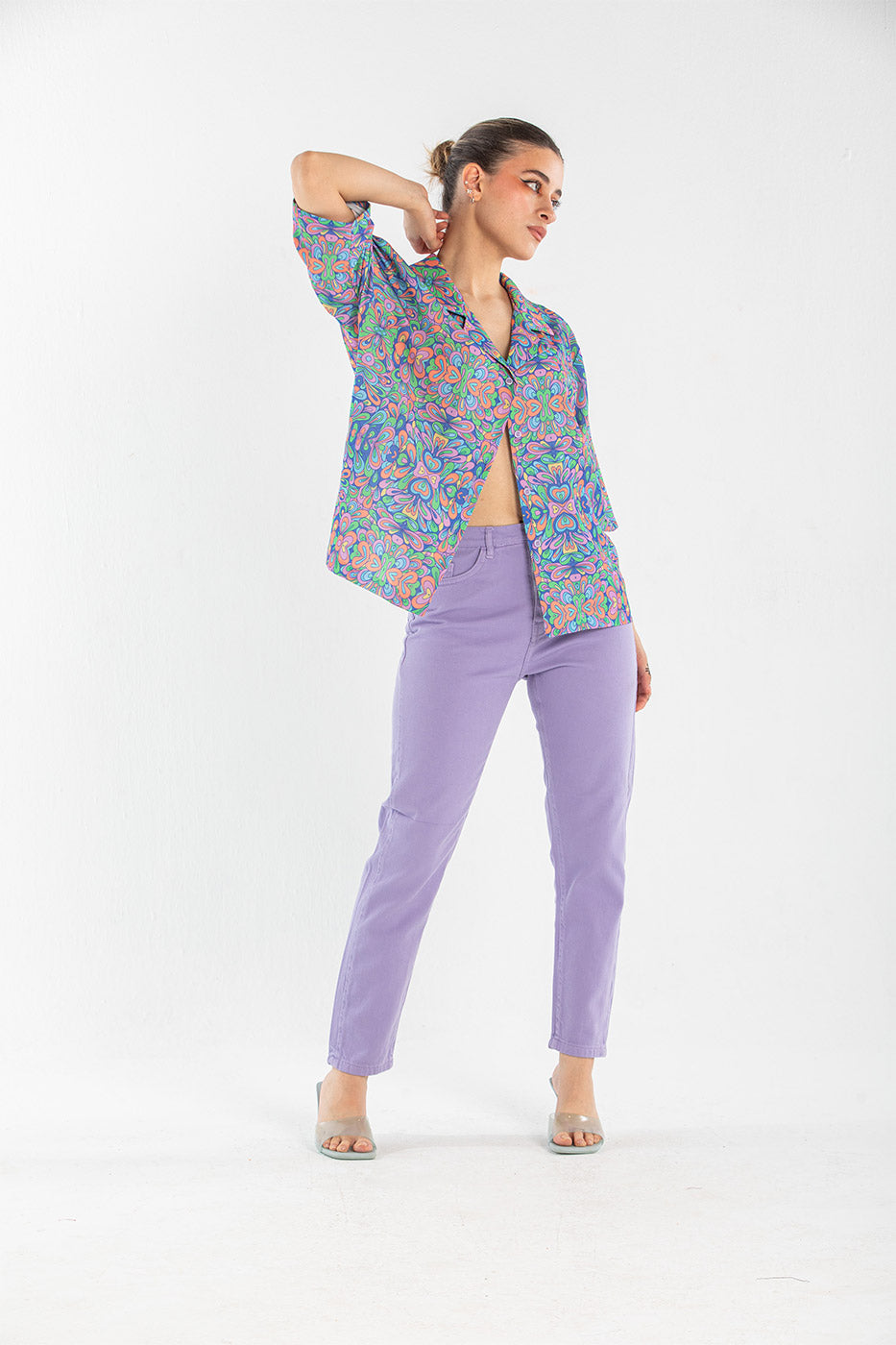 Mom Jeans In Lilac