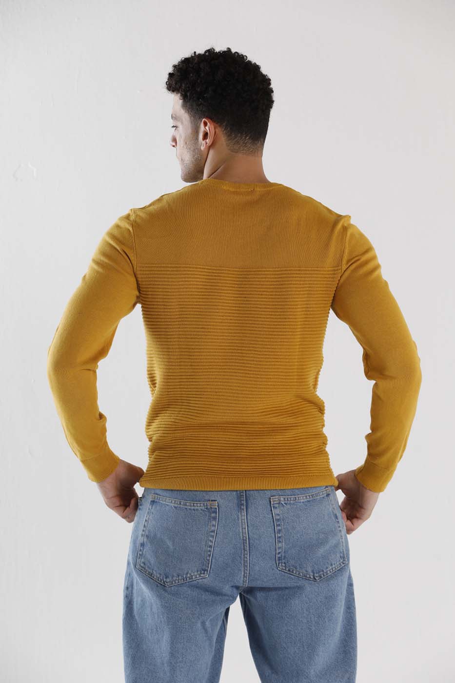 Striped Waffle Sweater
